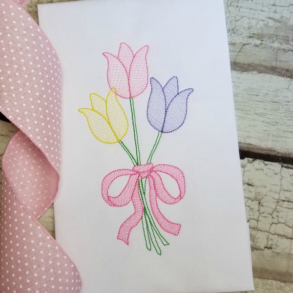 Tulip Sketch Embroidery Design