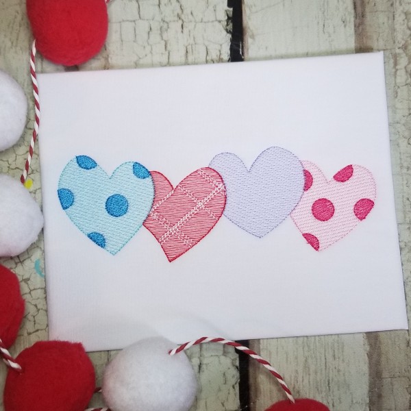 Love embroidery design, Valentine's Day machine embroidery