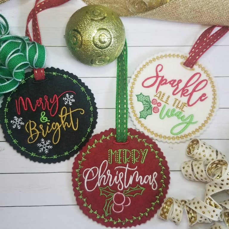 In the Hoop Christmas Tag Tutorial - BigBeeApplique